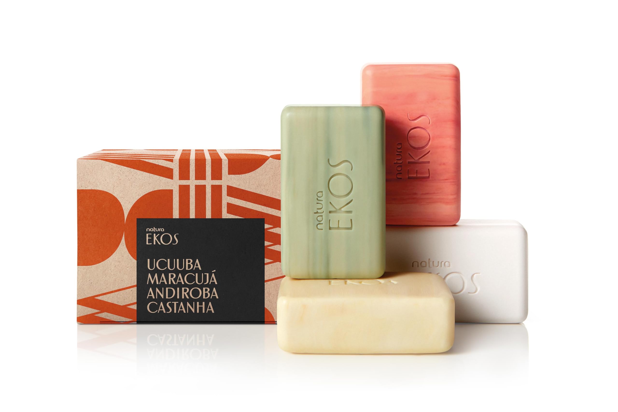 Natura Ekos Sabonete em Barra Cremoso e Esfoliante: Ucuuba, Maracujá, Andiroba e Castanha (100g)